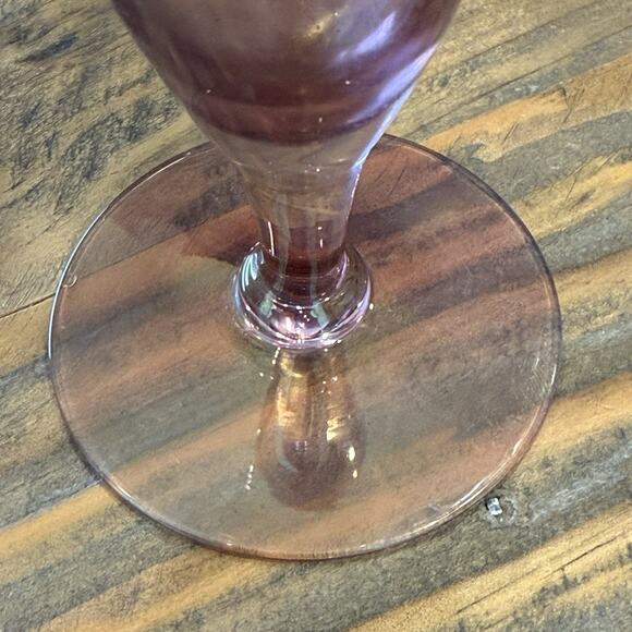 Antique Art Deco 1920’s Perfume Atomizer Glass Bottle Dusty Pink 6” Gold Tone - Picture 10 of 15